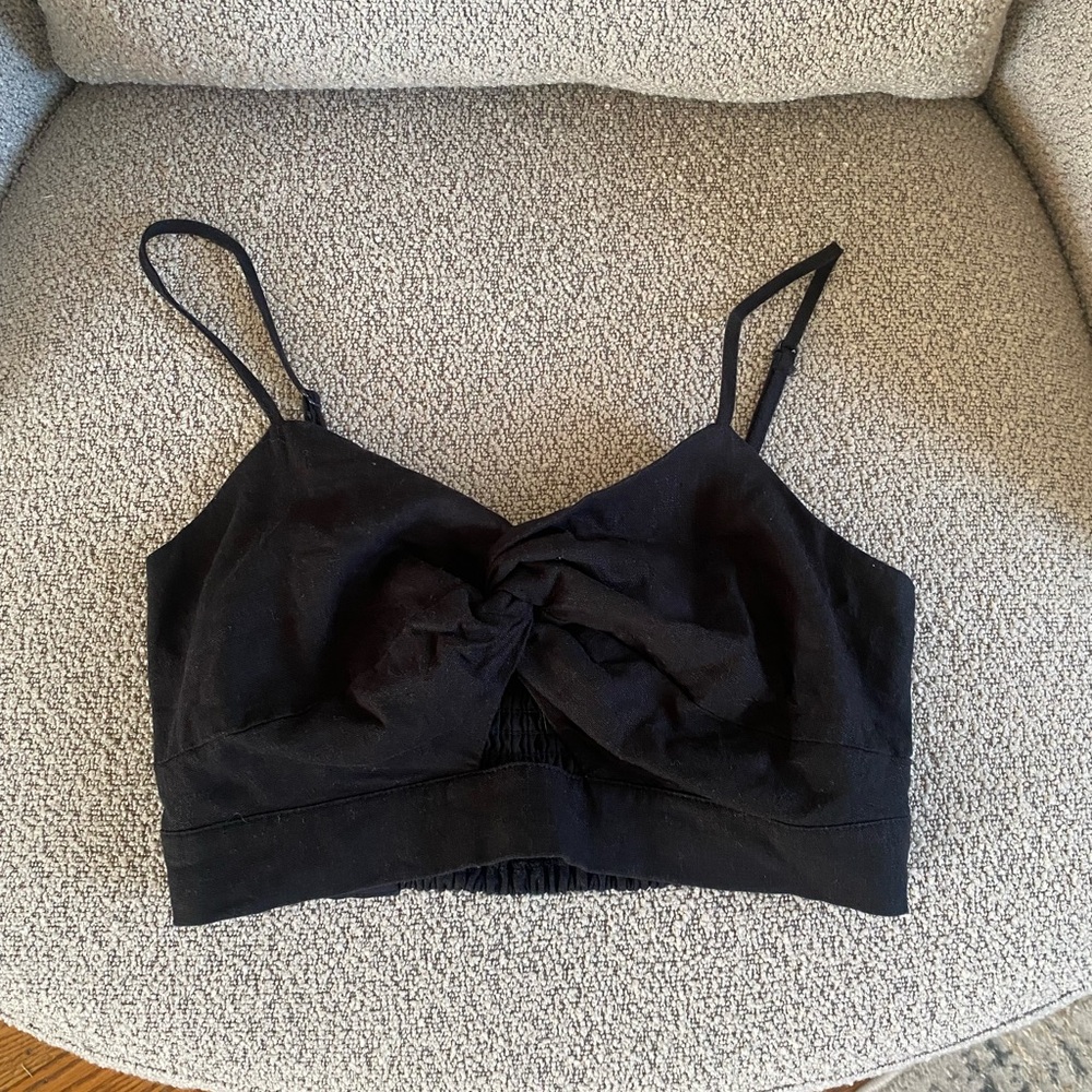 House of Harlow Black Crop Top